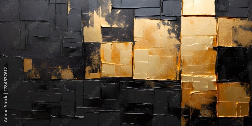 Vertical Panel home wall art oil painting with abstract geometric ...
