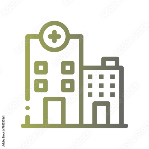 hospital gradient icon