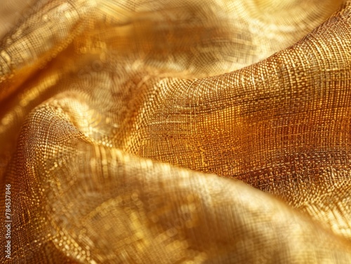 Close up view of gold cloth