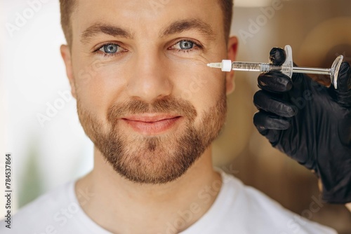 Man Beauty Salon Making Injections