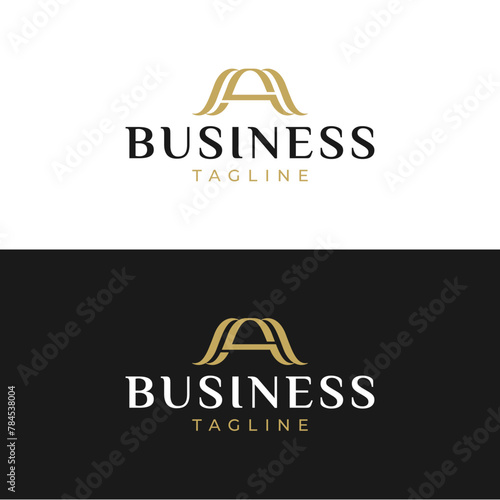 Elegant monogram logo initial A. Letter A logo with stylish decoration.