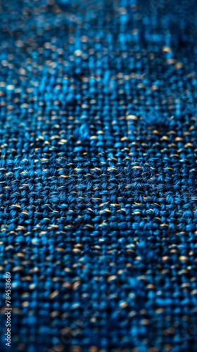 Close up view of blue fabric