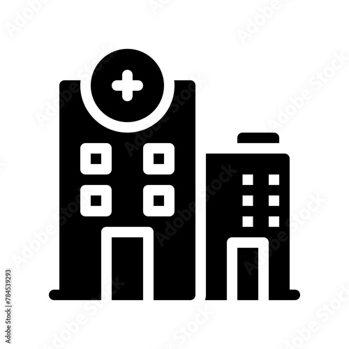 hospital glyph icon