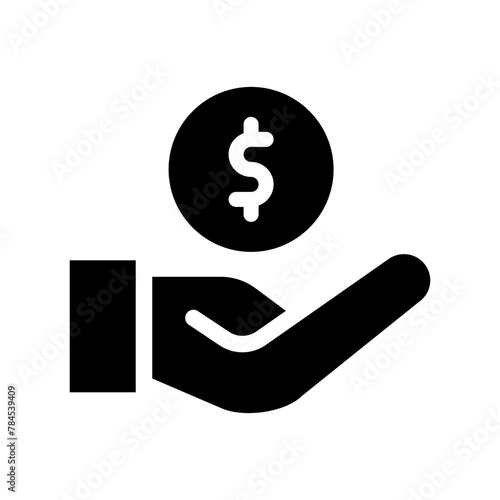 financial glyph icon