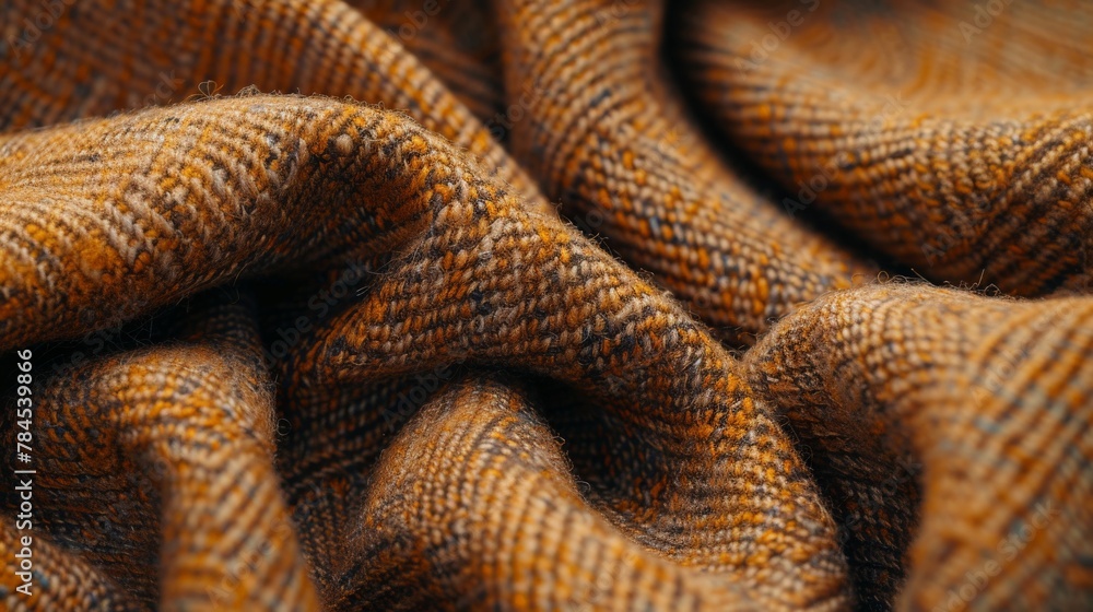 Close up view of brown fabric Close up view of brown fabric