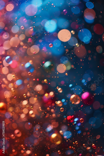  abstract background with lights and confetti