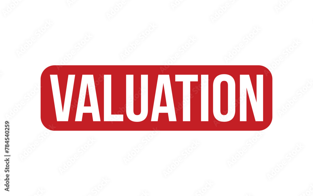 Valuation Stamp. Red Valuation Rubber grunge Stamp Valuation Stamp. Red Valuation Rubber grunge Stamp