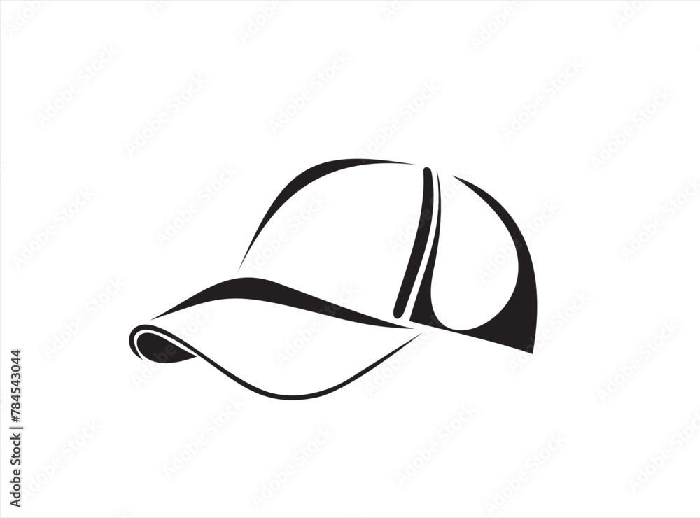 Hiking adventure cap hat, trip, travel, camping. Travel accessory, hiking clothes. Element for design, print, card, sticker. Hiking adventure cap hat, trip, travel, camping. Travel accessory, hiking clothes. Element for design, print, card, sticker.
