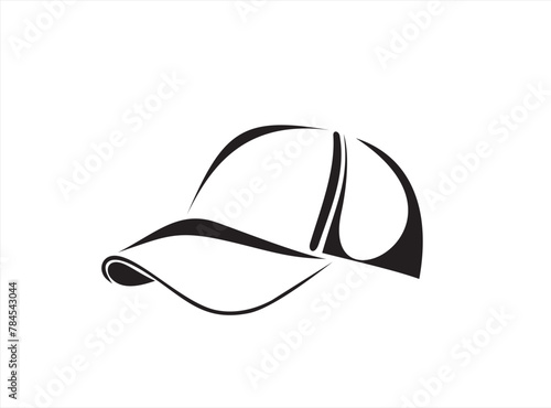 Hiking adventure cap hat, trip, travel, camping. Travel accessory, hiking clothes. Element for design, print, card, sticker.