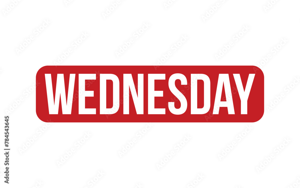 Wednesday Stamp. Red Wednesday Rubber grunge Stamp Wednesday Stamp. Red Wednesday Rubber grunge Stamp