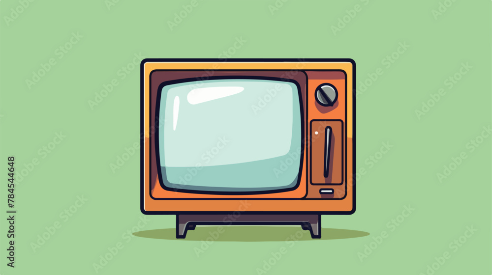 TV icon 2d flat cartoon vactor illustration isolated