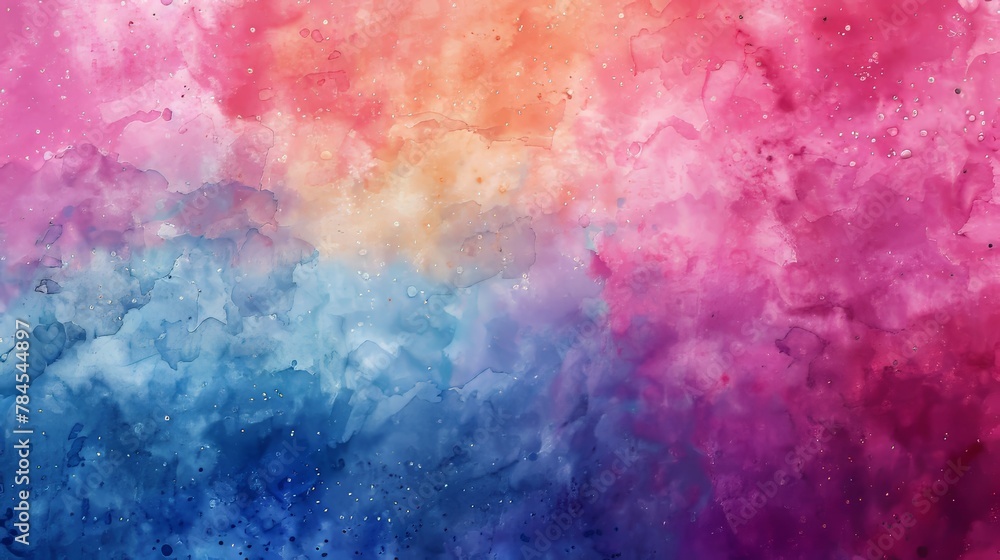 An abstract colorful background with a watercolor paper texture.