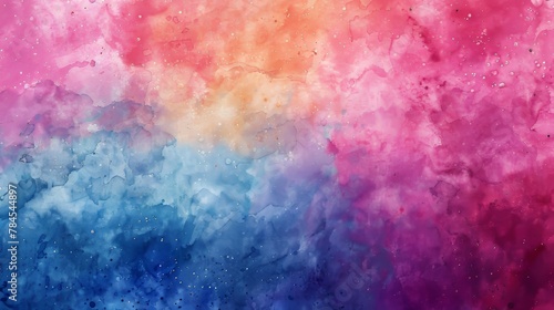 An abstract colorful background with a watercolor paper texture. © Zaleman