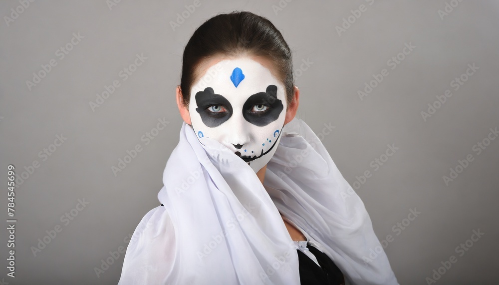 portrait of a woman with mask portrait of a woman with mask