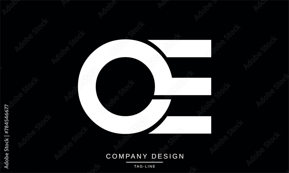OE, EO Abstract Letters Logo Monogram Design Font ICON OE, EO Abstract Letters Logo Monogram Design Font ICON