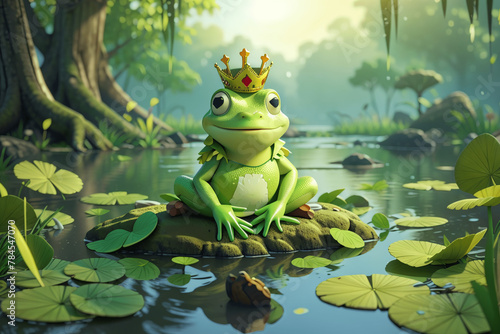 princess frog in the swamp AI generated © Nurzhanar
