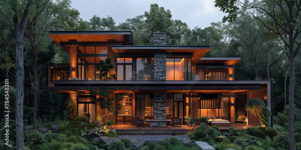 Beautiful house nestled in the woods Beautiful house nestled in the woods