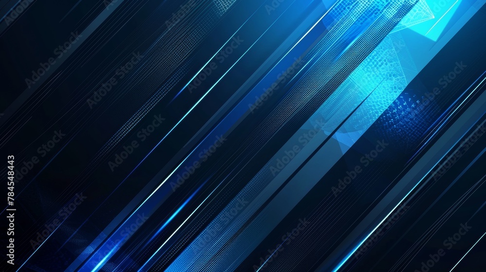 Dark blue abstract background with glowing geometric lines. Modern shiny blue lines pattern. Futuristic technology concept. Horizontal banner template Dark blue abstract background with glowing geometric lines. Modern shiny blue lines pattern. Futuristic technology concept. Horizontal banner template