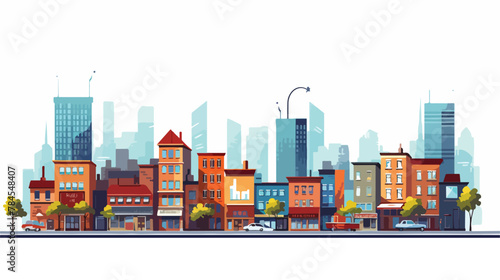 Urban design over white background vector illustration