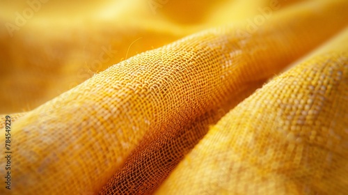 Close-up view of yellow fabric
