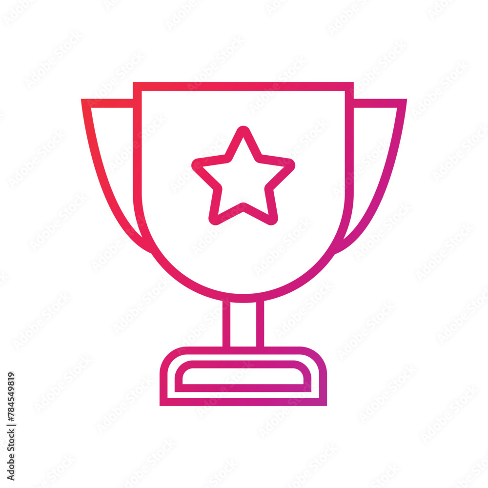 Trophy Gradient Icon Vector Illustration Trophy Gradient Icon Vector Illustration