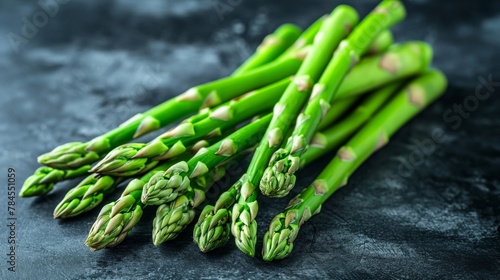 Fresh ripe green asparagus