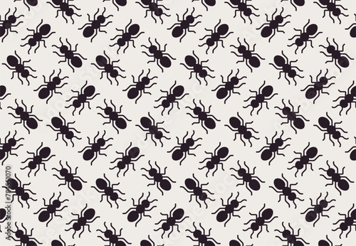 Seamless black ants pattern © sudowoodo