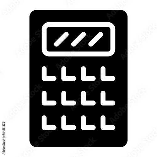 calculator glyph icon