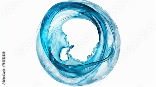 Abstract circle liquid motion flow isolated on white background