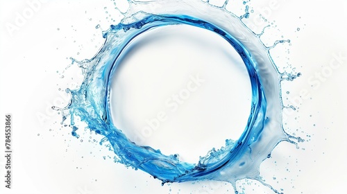 Abstract circle liquid motion flow isolated on white background