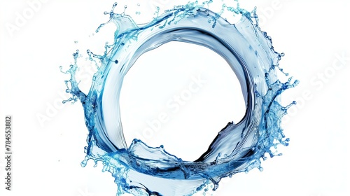 Abstract circle liquid motion flow isolated on white background
