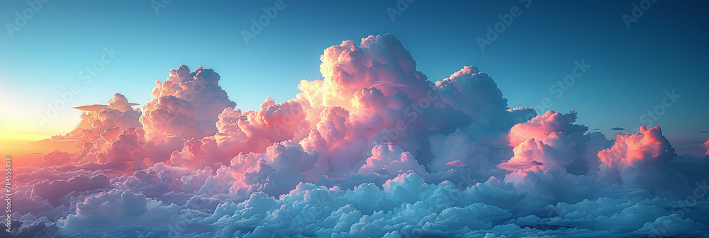 Business Background with Majestic Pastel Cloud Formations