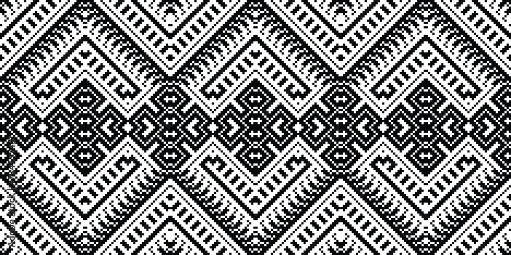 Pixel Fabric Paisley Embroidery Background. Pixel Chevron Geometric Ethnic Oriental Pattern traditional.aztec Style Abstract Vector illustration.design for Texture,fabric,clothing,wrapping,sarong. Pixel Fabric Paisley Embroidery Background. Pixel Chevron Geometric Ethnic Oriental Pattern traditional.aztec Style Abstract Vector illustration.design for Texture,fabric,clothing,wrapping,sarong.