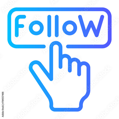 follow gradient icon