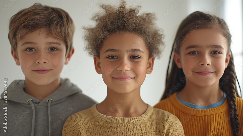 portrait of multi-ethnic children boy and girls portrait of multi-ethnic children boy and girls