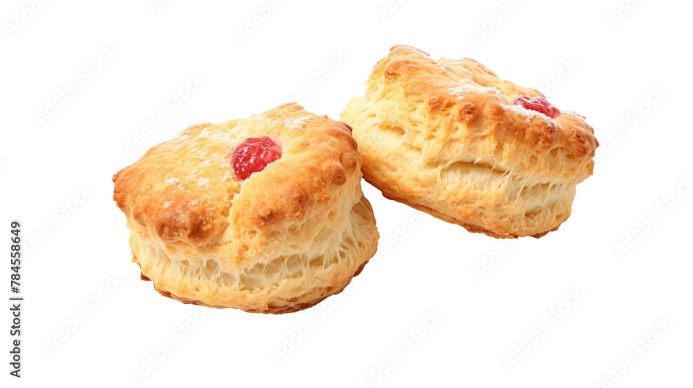 Scone on white isolated on clear png background and transparent background. Bakery and pastry concept for cafe and restaurent, AI generative. Scone on white isolated on clear png background and transparent background. Bakery and pastry concept for cafe and restaurent, AI generative.