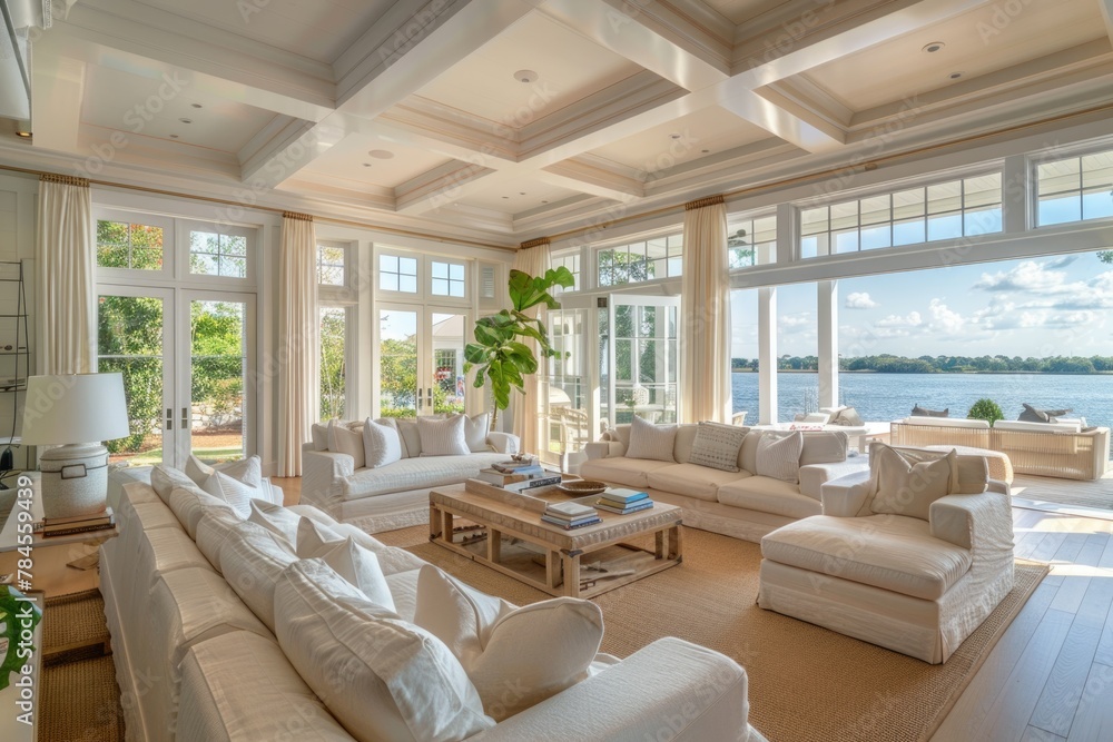 Interior of a coastal home in the Hamptons Interior of a coastal home in the Hamptons