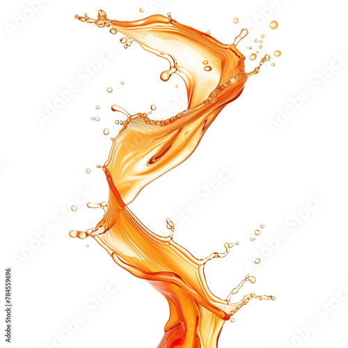 olive oil splash on a white background