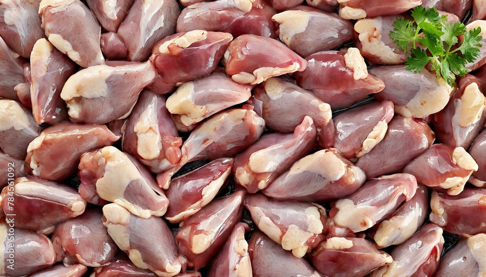 Protein Power: Chicken Giblets Presented on Meat