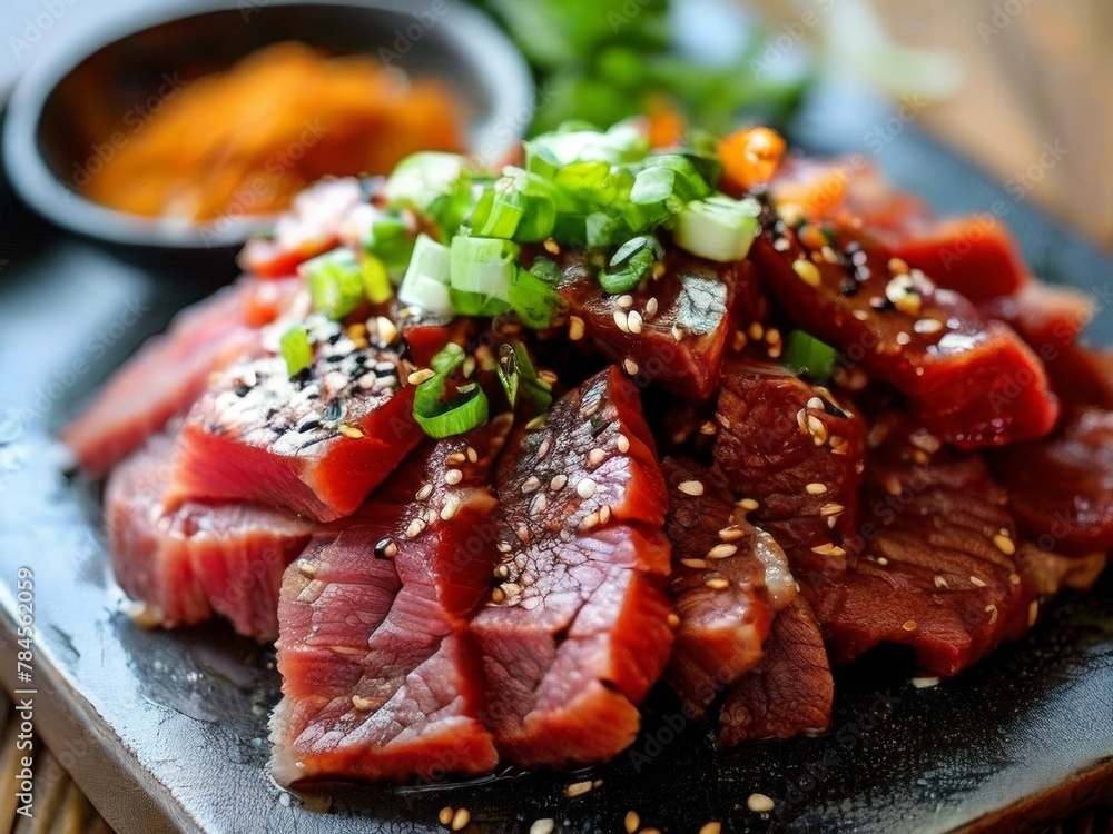 Korean style raw beef