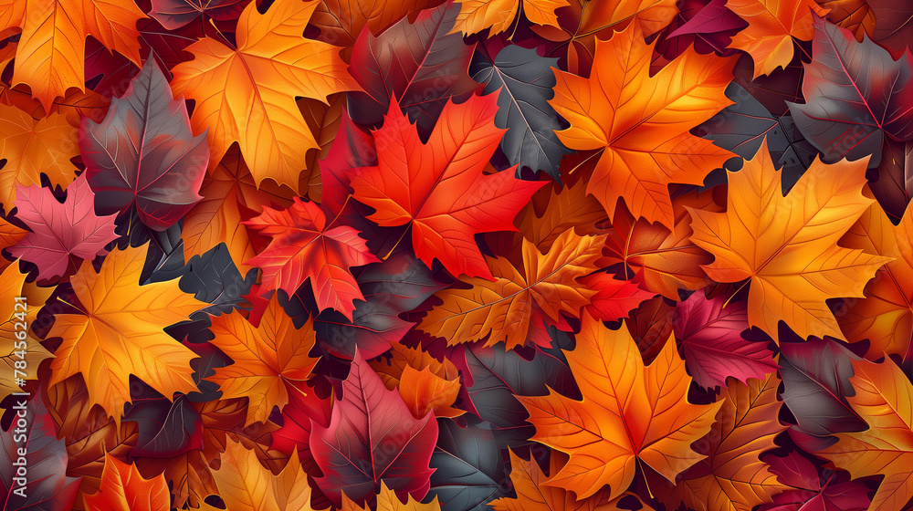 Autumn Aria: Seamless Leaf Fall Background