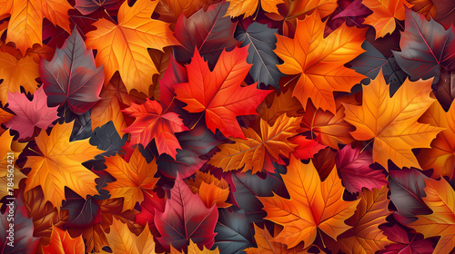 Autumn Aria  Seamless Leaf Fall Background