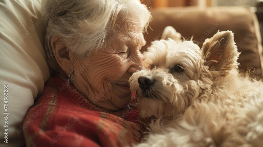 Craft a heartwarming scene of a pet-friendly nursing home Craft a heartwarming scene of a pet-friendly nursing home