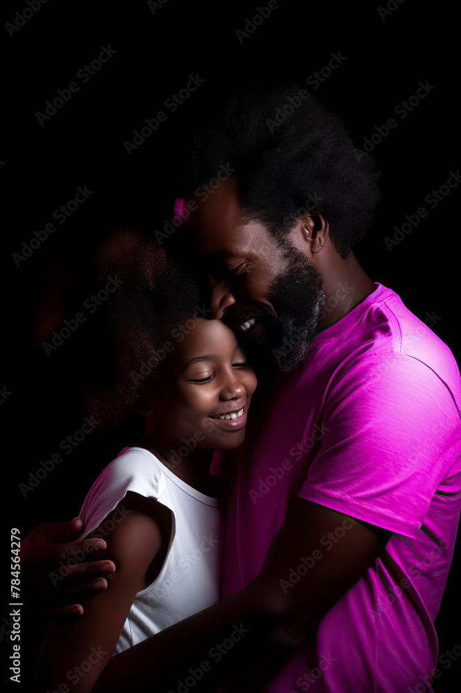 man and a young girl are hugging each other. The girl is smiling and the man is looking at her with a warm expression. Concept of love and affection between the two man and a young girl are hugging each other. The girl is smiling and the man is looking at her with a warm expression. Concept of love and affection between the two