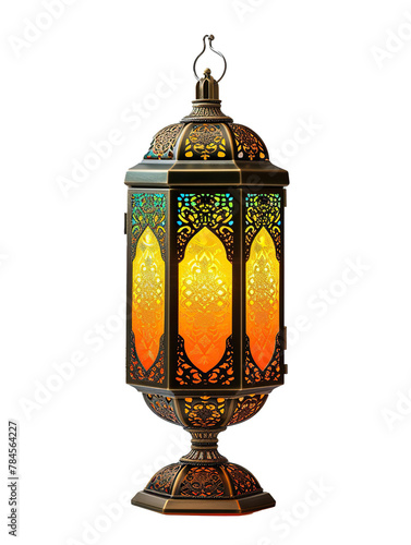 islamic lantern on a white background