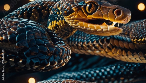 close up of a snake photo