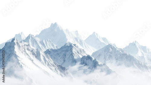 Mount everest on white background © Imamul