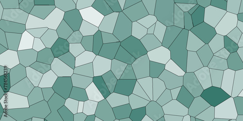 Multicolor Broken Stained Glass Background with white lines. Aqua texture Geometric Modern creative background. Geometric Retro tiles pattern.
