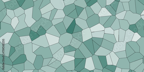 Multicolor Broken Stained Glass Background with white lines. Aqua texture Geometric Modern creative background. Geometric Retro tiles pattern.