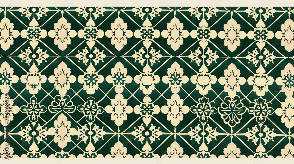 Fototapeta premium Neon orange on black transforms geometric lace into a futuristic network.